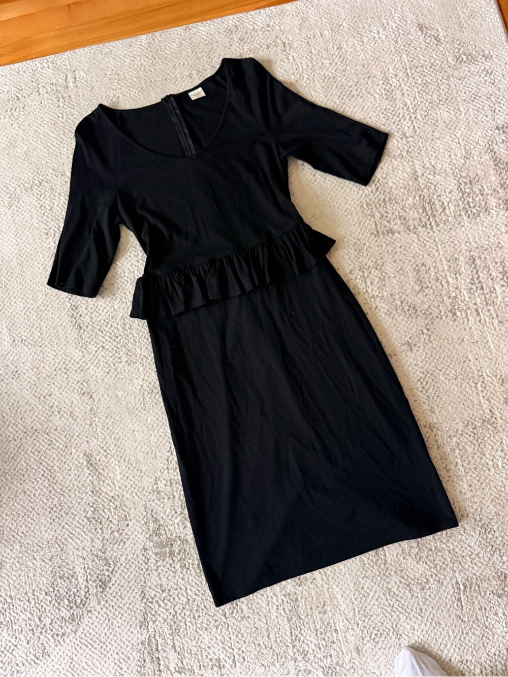 NEW Classic Black Midi Dress - Women's